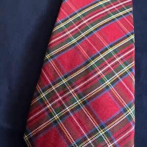 Tommy Hilfiger Red and Green Plaid Tie